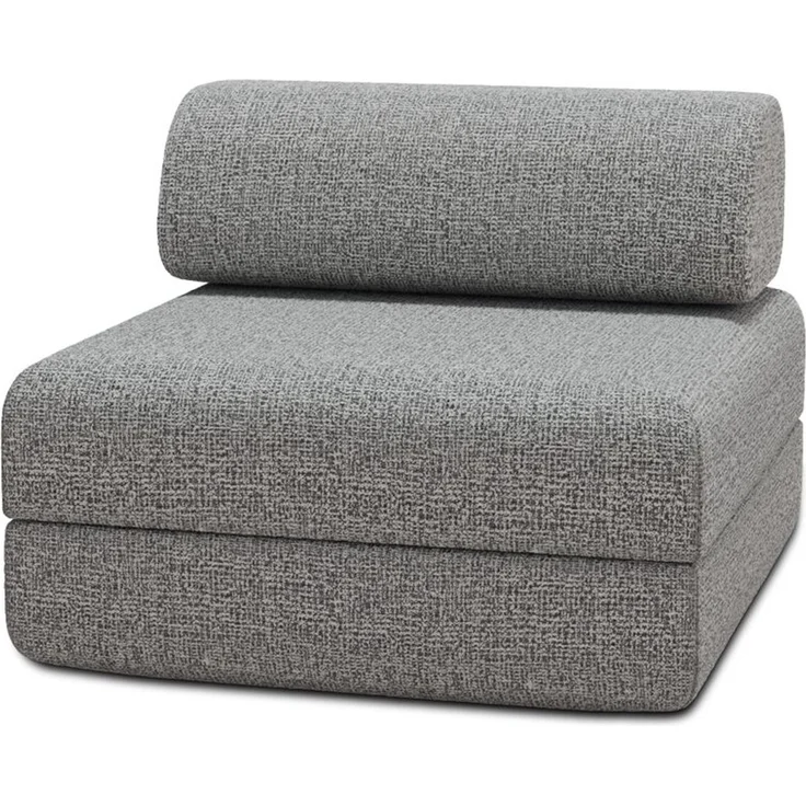 Verwandlungssessel aus grauem Tweed – Bild 1