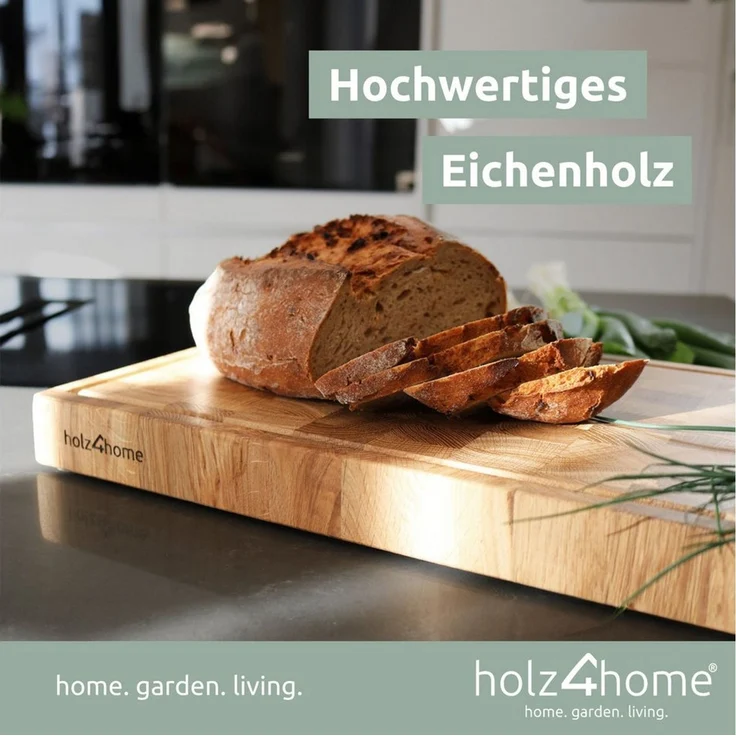 Premium Schneidebrett - Stirnholz, Eiche - 40 x 30 x 4cm – Bild 2