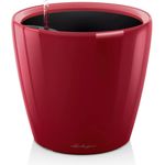 Lechuza 16067 CLASSICO Premium LS 35 Herausnehmbarer Pflanzeinsatz mit patentiertem Griffrahmen, Scarlet Rot Hochglanz, Hochwertiger Kunststoff, Inkl. Bewässerungssystem, Für Innenraumbegrünung