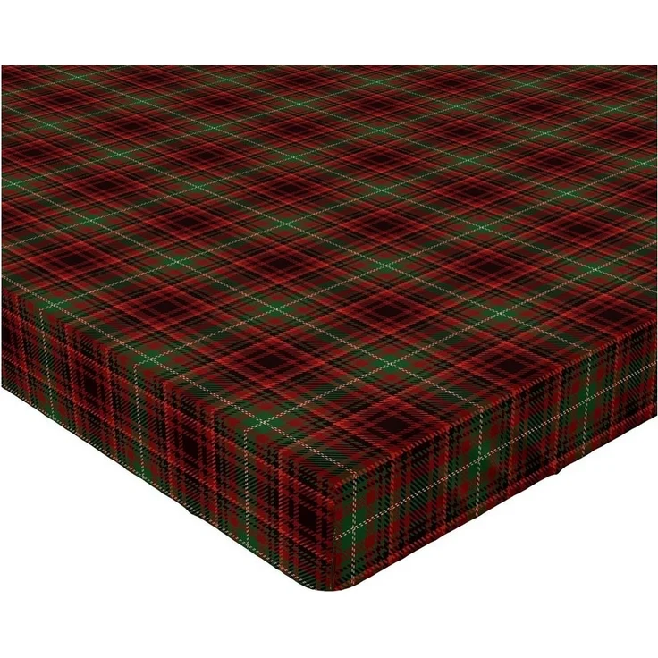 Abakuhaus Spannbettlaken Soft Dekorativer Stoff Bettwäsche Rund-um Elastischer Gummizug, Plaid Scottish Stil Illustration – Bild 2