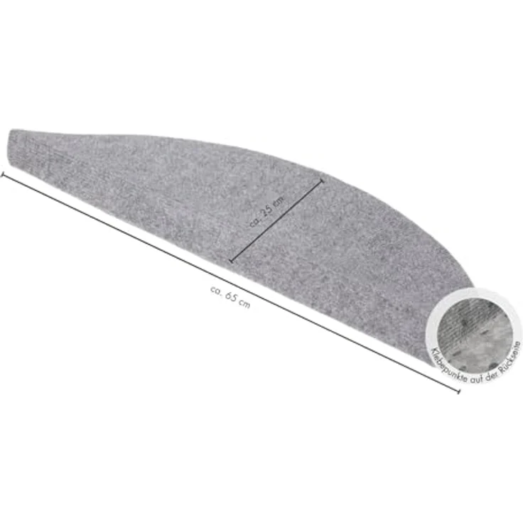 Stufenmatte Paris Rips grau, 23 x 64 cm – Bild 3