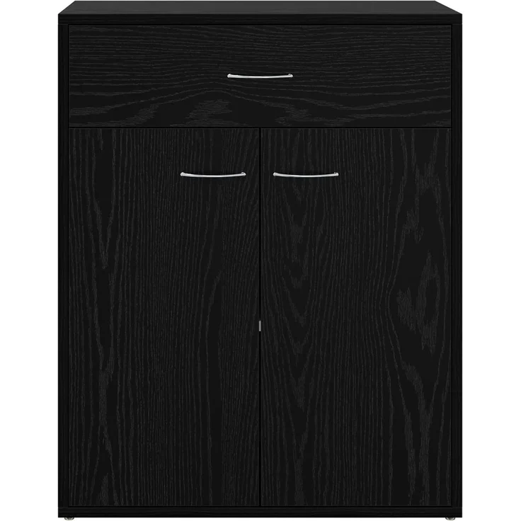 vidaXL Sideboard Schwarz Eichen-Optik 60 x 30 x 75 cm Holzwerkstoff 862448 – Bild 5