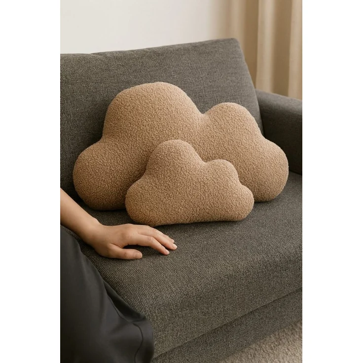 BABEES Dekokissen DEKOKISSEN Boucle Kuschelkissen Herz Wolke GROß 40x25, XXL 60x35 cm, Wolkenkissen Deko Kissen Geschenk Baby Kinderzimmer Babyshower – Bild 4