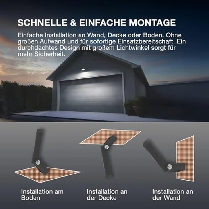 Osram ENDURA FLOOD PC 100W LED-Fluter, 4000K kaltweiß, 12000 Lumen, IP65 Flutlicht, recyceltes Aluminium, 120 lm/W Effizienz, Grau, 230V – Bild 6