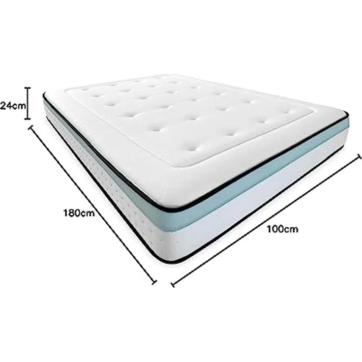 Dreaming Online - Viskoelastische Matratze Bio Max mit Viscogel | fest und komfortabel | Anti-Milben und hypoallergen, 100 x 180 cm – Bild 2