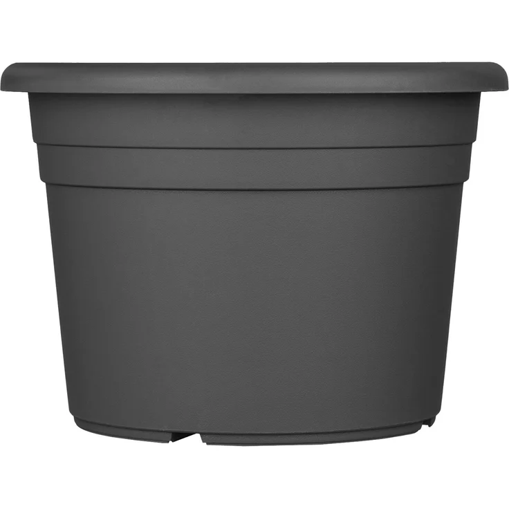 BigDean 9X Blumentopf Ø 40 cm Farbe Anthrazit Kunststoff Pflanztopf Containertopf Übertopf Pflanzkübel rund 40 x 28 cm – Bild 2