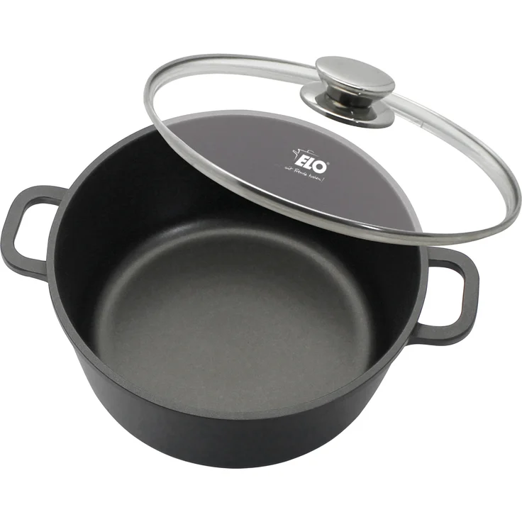 ELO 15220 ALUCAST Kochtopf Ø 20 cm mit Glasdeckel, 2,0 Liter, Aluguss, induktionsfähig / PFAS-frei – Bild 4