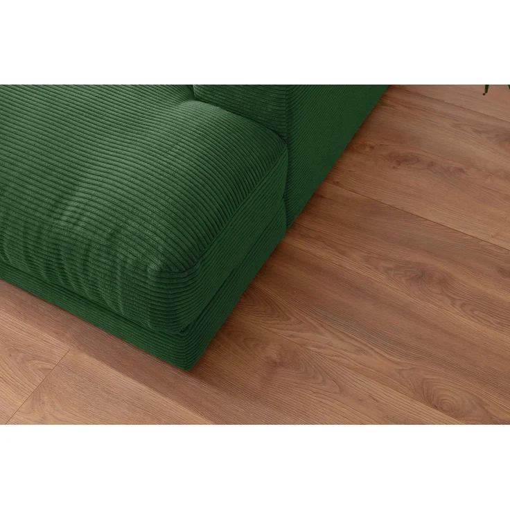 KAWOLA Big Sofa MADELINE Cord smaragd 85 x 170 x 290 cm – Bild 6