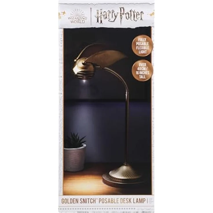 Golden Snitch Paladone Posable Schreibtischlampe - Offiziell lizenziertes Harry Potter Licht für Nachttisch Lesen, flexibler Hals, Geschenk für Home Office Decor – Bild 7