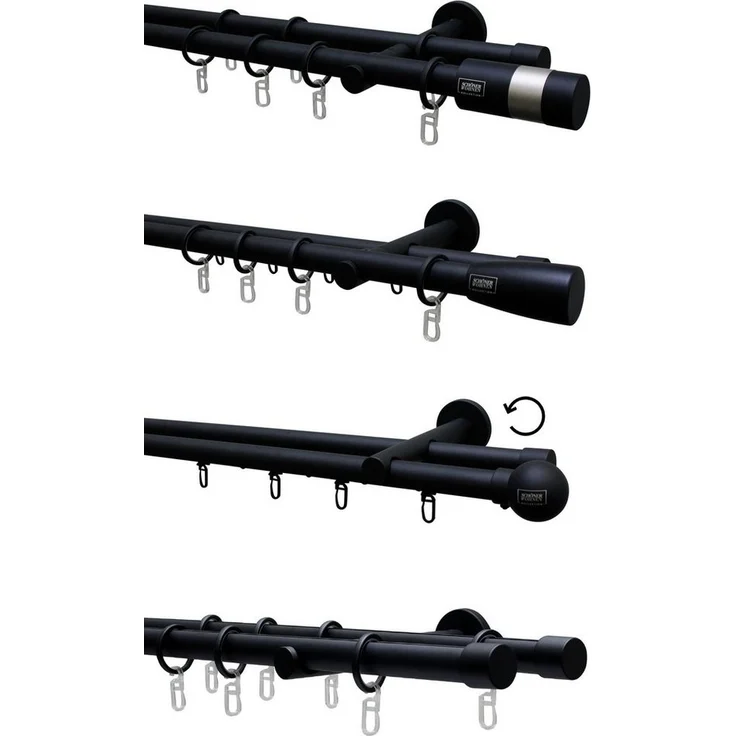 SCHÖNER WOHNEN-Kollektion Gardinenstange Leon mit Innenlauf I Ø 20 mm, Ø 20 mm, 1-läufig, mit Bohren, Metall – Bild 3