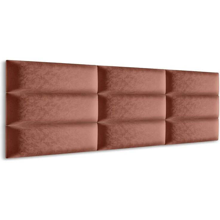 Muralo Samt Wandkissen Stoff Polsterpaneel Schlafzimmer Wohnzimmer Bett Wandpolster Bettkopfteil Lendekissen Modern Luxus Gepolstert Polster Paneel (Altrosa, 80x20 cm) – Bild 4
