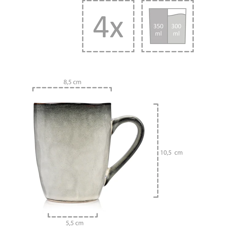 SÄNGER Kaffeebecher Set Capri 4 teilig – Bild 7