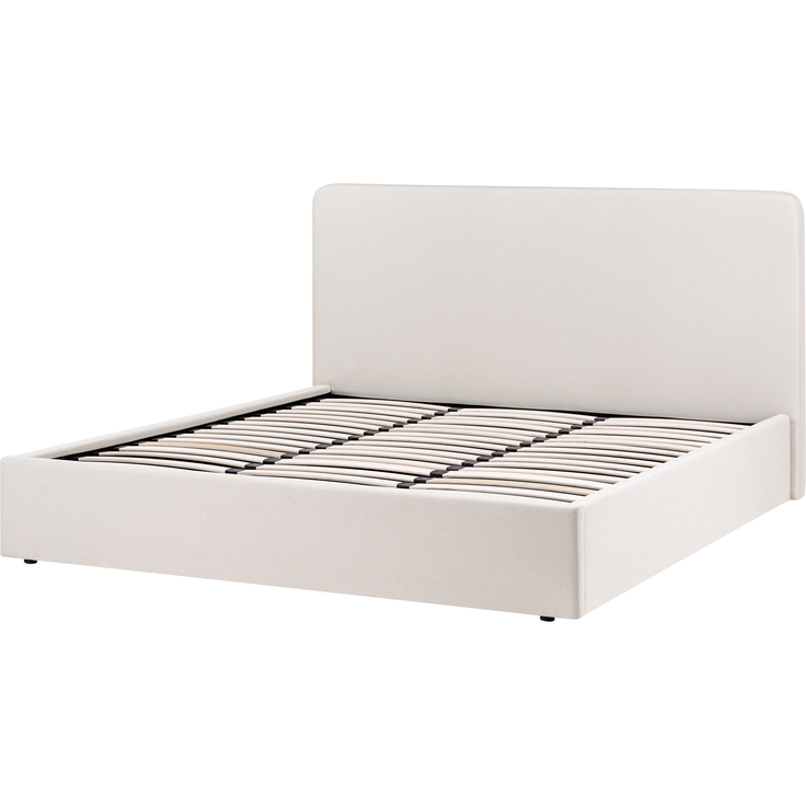 Bett mit Stauraum Stoff BRENON 180x200 cm Hellbeige – Bild 4