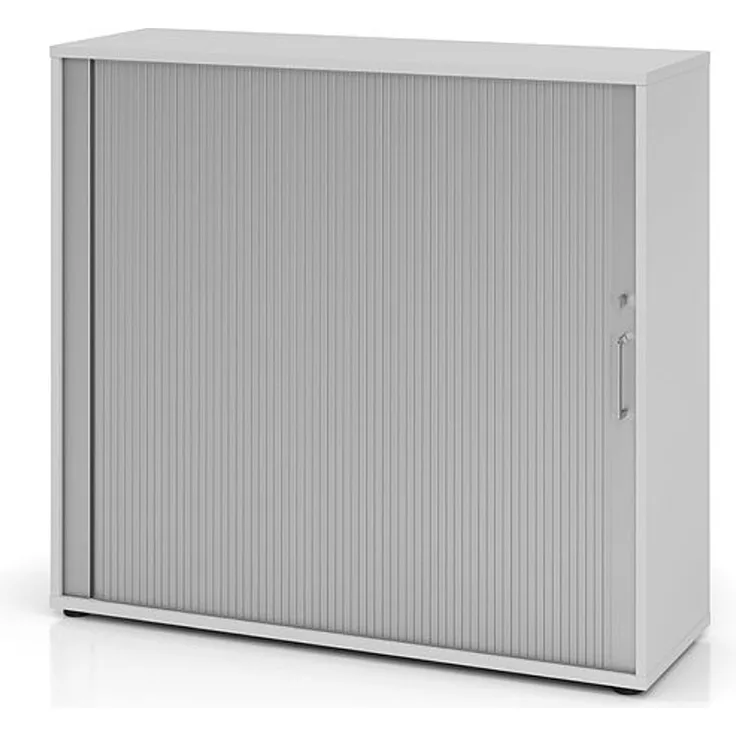 Rollladenschrank 3OH BxTxH 120 x 40 x 110 cm Griff BS Grau/Silbe