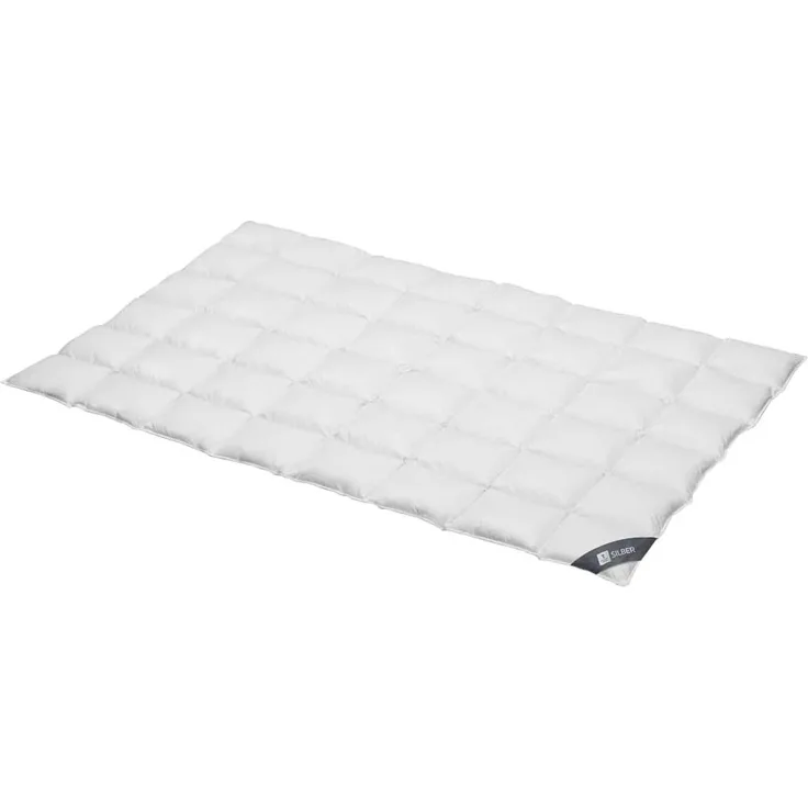 Spessarttraum Daunen Kassettendecke Silber medium, Füllung: 100% Daunen|240x220 cm