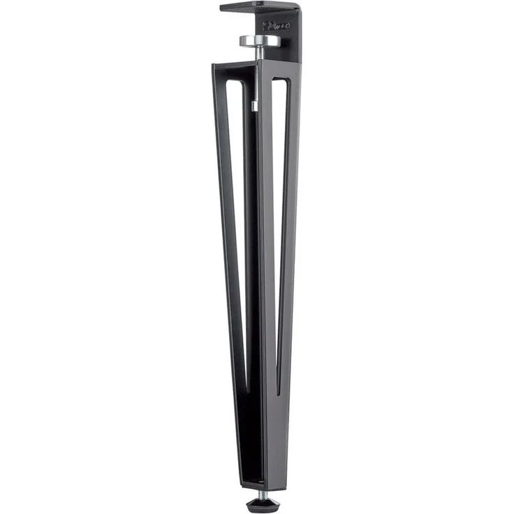 SO-TECH® Tischbein ColorLine in F-Form konisch zulaufend von 70 auf 40 mm, mit Klemmschraube (ohne Bohren) - schwarz - Höhe 464 mm - 1x – Bild 2