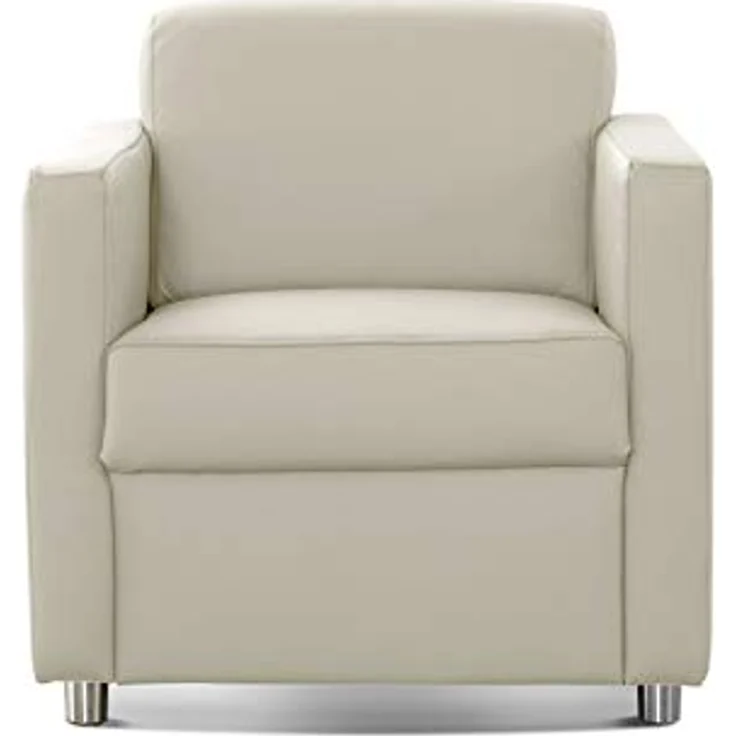 CAVADORE Corianne Sessel, mit Federkern, Ledersessel Design, 78 x 80 x 83, Echtleder: weiß – Bild 5