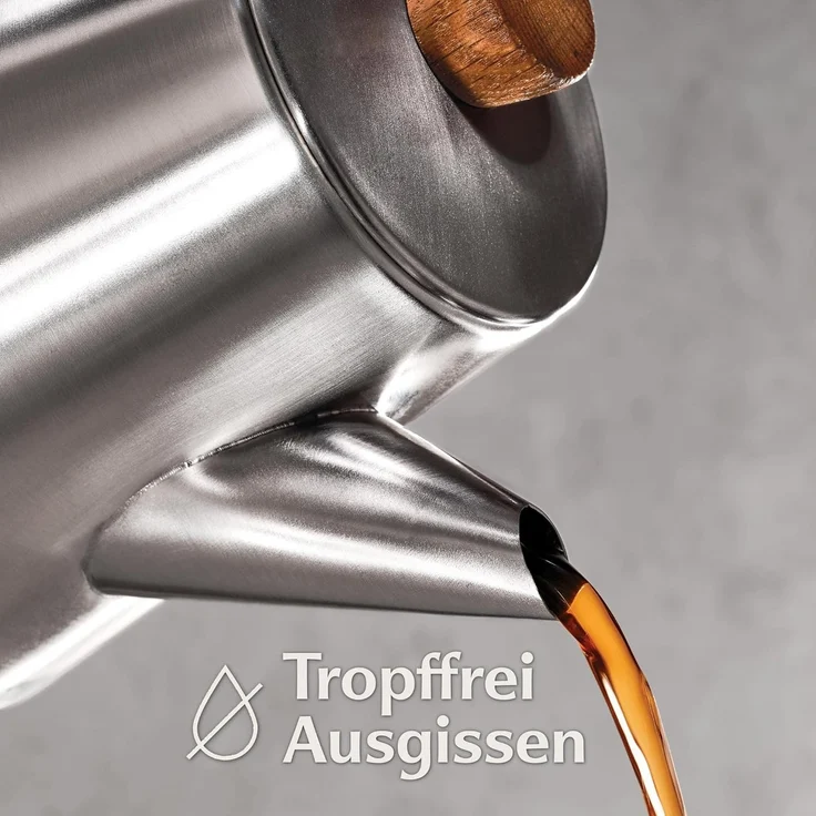 Cosumy Teekanne mit Siebeinsatz und Untersetzer - Edelstahl & FSC Holz - Induktion, 1,2 l, (Set, 1-St, Teekanne mit Siebeinsatz und Untersetzer), Kanne mit Sieb für Tee - Induktion - Tropffrei - Hält lange warm – Bild 6