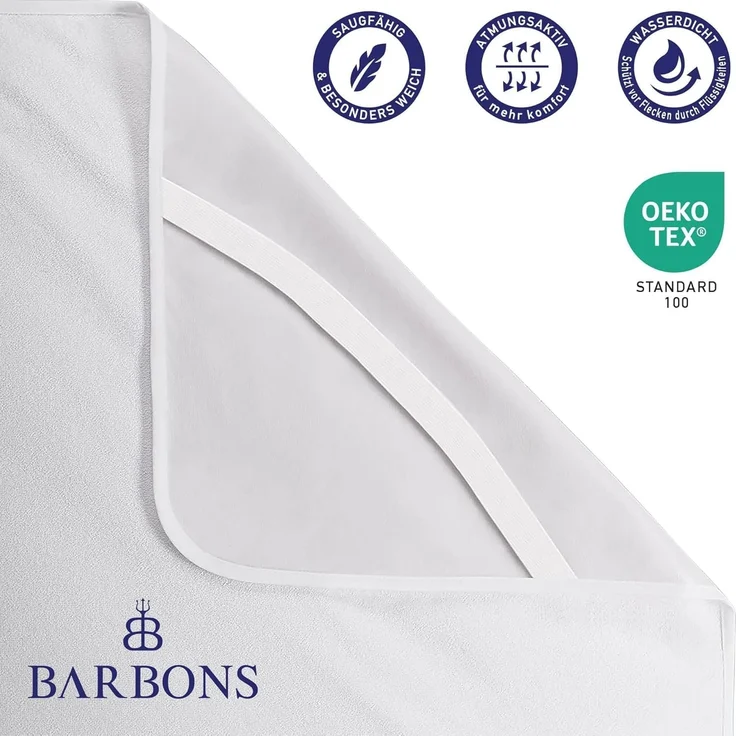 BARBONS Matratzenschoner 90x200 2er - Oeko-TEX Zertifiziert wasserdichte Matratzenauflage Inkontinenzunterlage waschbar Nässeschutz Atmungsaktiv (90x200 cm (2er Set)) – Bild 2