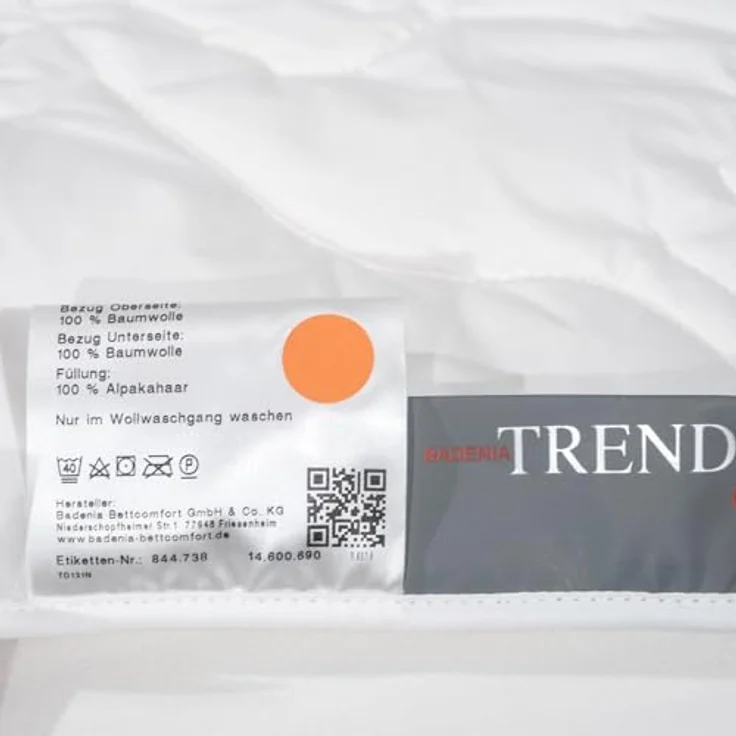 Badenia Trendline Naturhaarbettdecke Alpaka, Füllung: 100% Alpakahaar, Bezug: 100% Baumwolle, Testurteil Haus & Garten Test sehr gut (1,2) – Bild 8
