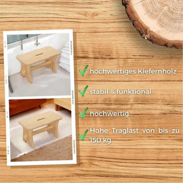 KESPER Fußbank. Holz. 38. 5 x 19 x 21 cm – Bild 3