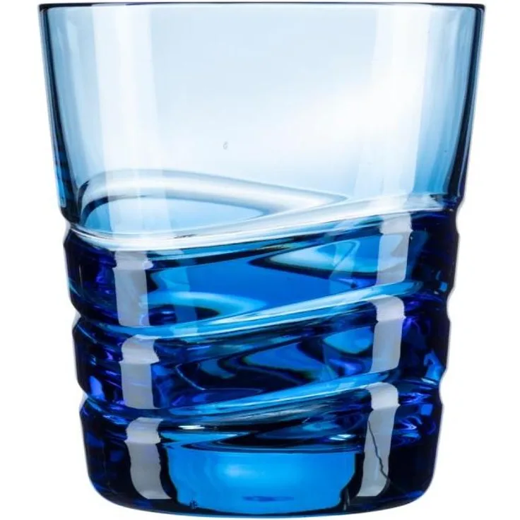 Becher Kristall Wave aqua (9,5 cm)