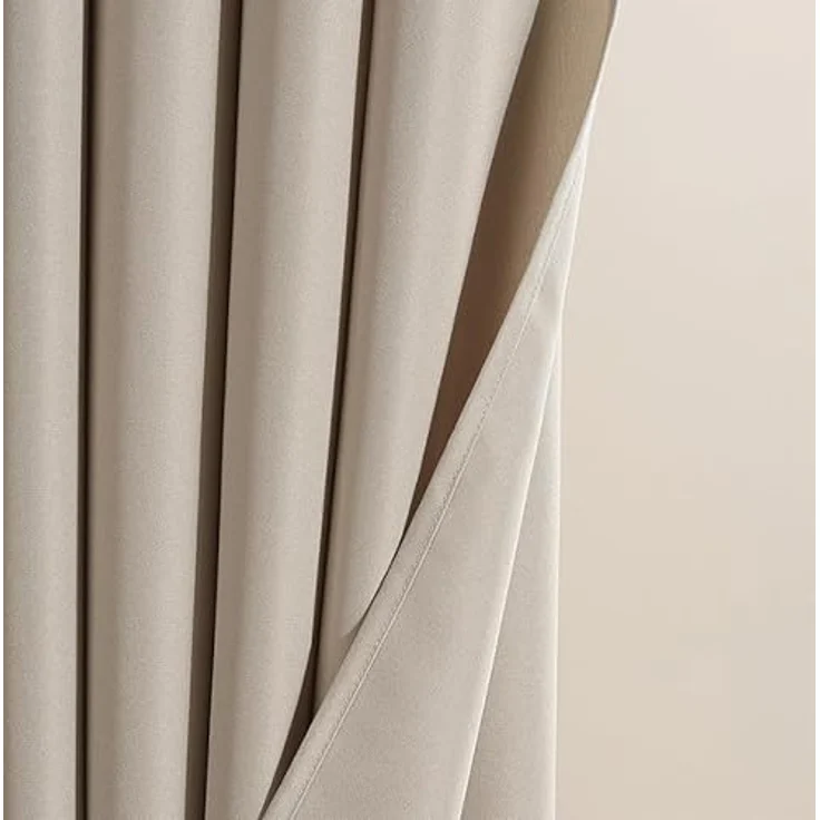 ROOM99 Outdoorvorhäng mit Kräuselband Garden Line 155x200 cm Breite x Höhe Outdoor Vorhang wetterfest Wasserdicht Sichtschutz Sonnenschutz Gardinen Garten Winddicht Beige, 1 Stück – Bild 4
