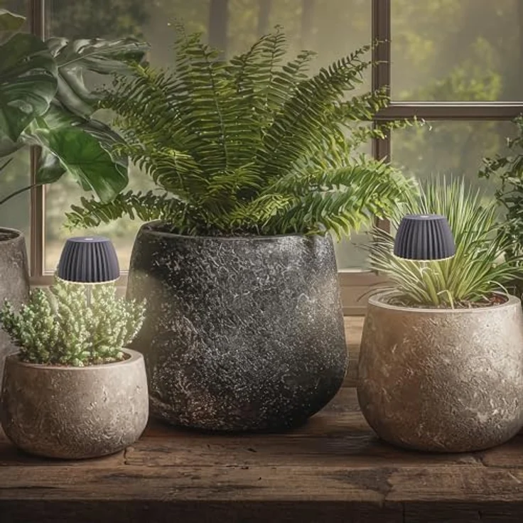 BRILONER - Riffle Mini Gartenleuchte mit Erdspieß, Akku, Touch, dimmbar, höhenverstellbar, Außenleuchte Akku, Gartenlampe, Beetbeleuchtung, Gartendeko, Wegeleuchten außen, 8,5 x 80,5 cm, Anthrazit – Bild 9
