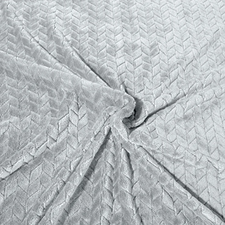 Wohndecke Kuscheldecke Decke MICROFASER Sofadecke Tagesdecke CINDY 170X210 cm silber – Bild 4