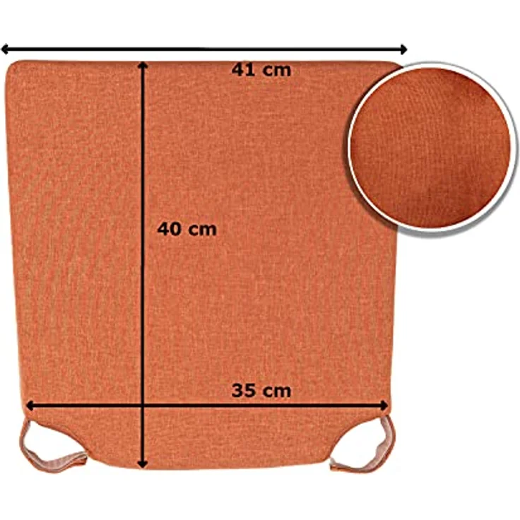 sunnypillow Stuhlkissen 4er Set Kissen Maße: 42 (vorne), 35 (hinten) x 40 x 5 cm – Bild 5