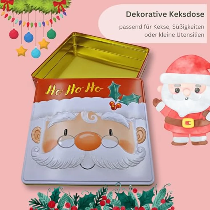 MediMuc Keksdose Nikolaus HoHoHo - wunderschöne kleine Gebäckdose – Bild 3