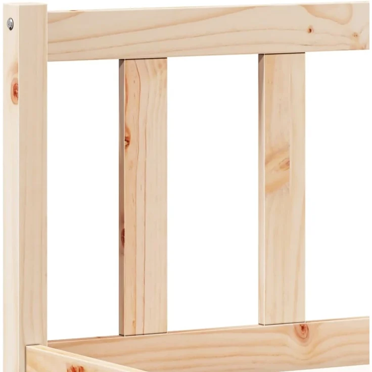 vidaXL Massivholzbett Extra Lang ohne Matratze 140x220 Kiefernholz 852448 – Bild 7