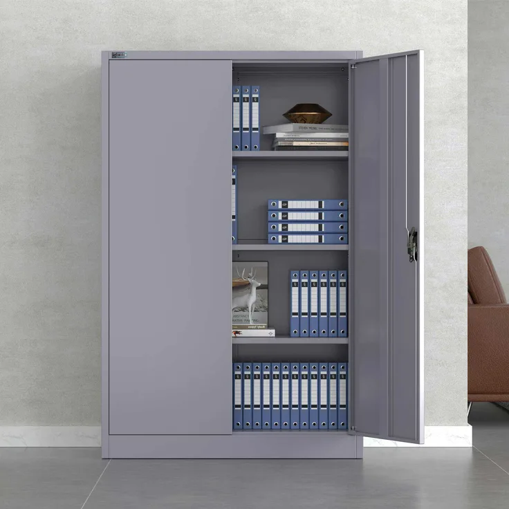 Makika Aktenschrank / Büroschrank abschließbar 40x90x140cm in Anthrazit