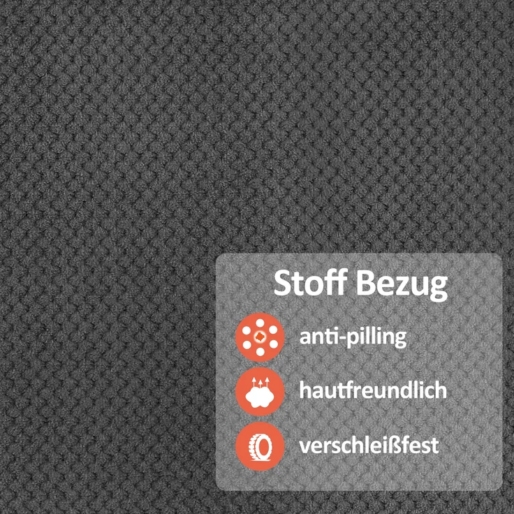 MCombo Relaxsessel mit Liegefunktion, Massage & Wärmefunktion, USB & Getränkehalter, Stoff Dunkelgrau, 94 x 90 x 105 cm – Bild 3