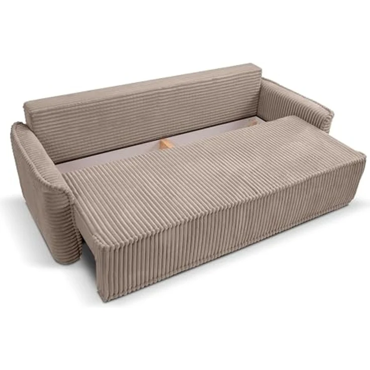 Schlafsofa (B/H/T: 225x96x93 cm) in Grau-Beige – Bild 5