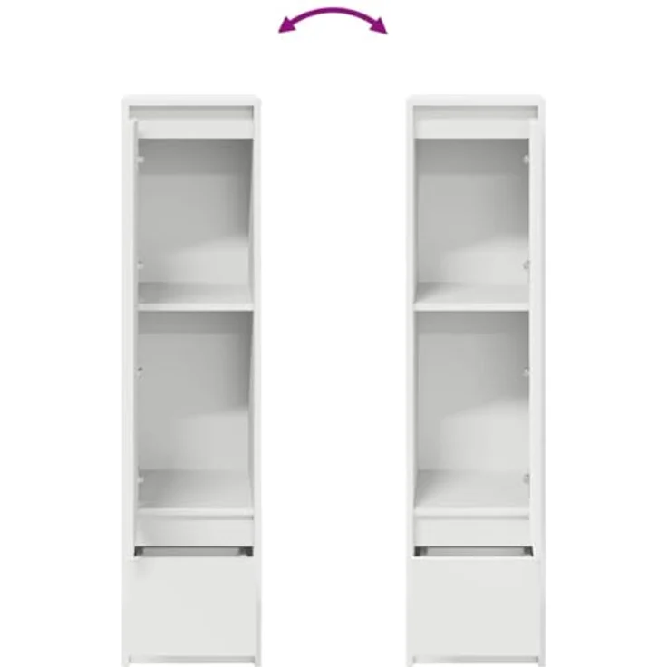 vidaXL Highboard Weiß 29,5x34x119,5 cm Holzwerkstoff 861652 – Bild 5