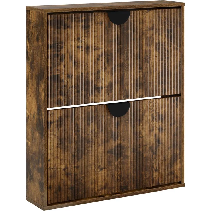 vidaXL Schuhschrank VENRAY 70 x 17 x 82 cm Holzwerkstoff Räuchereiche 8020068 – Bild 2