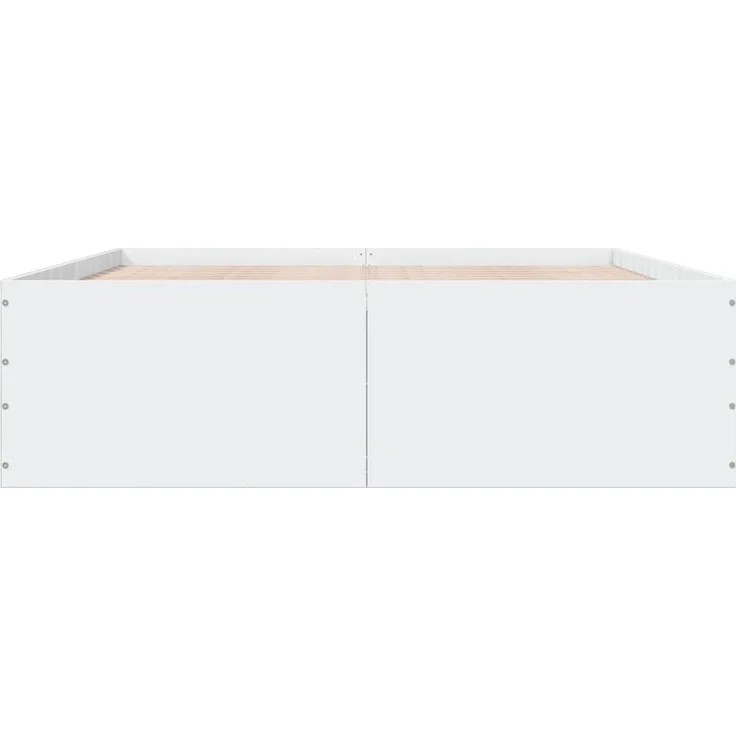 vidaXL Bettgestell Weiß 150x200 cm Holzwerkstoff 3280916 – Bild 4