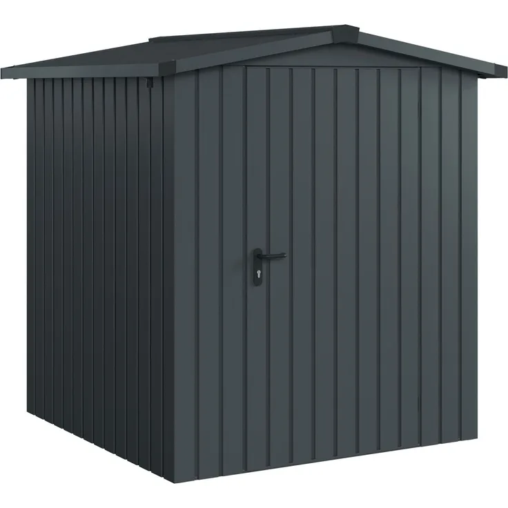 Hörmann Ecostar Metall-Gerätehaus "Euroline Trend" mit Satteldach ESD 2, anthrazitgrau, 166 x 166 cm,1-flüglige Tür