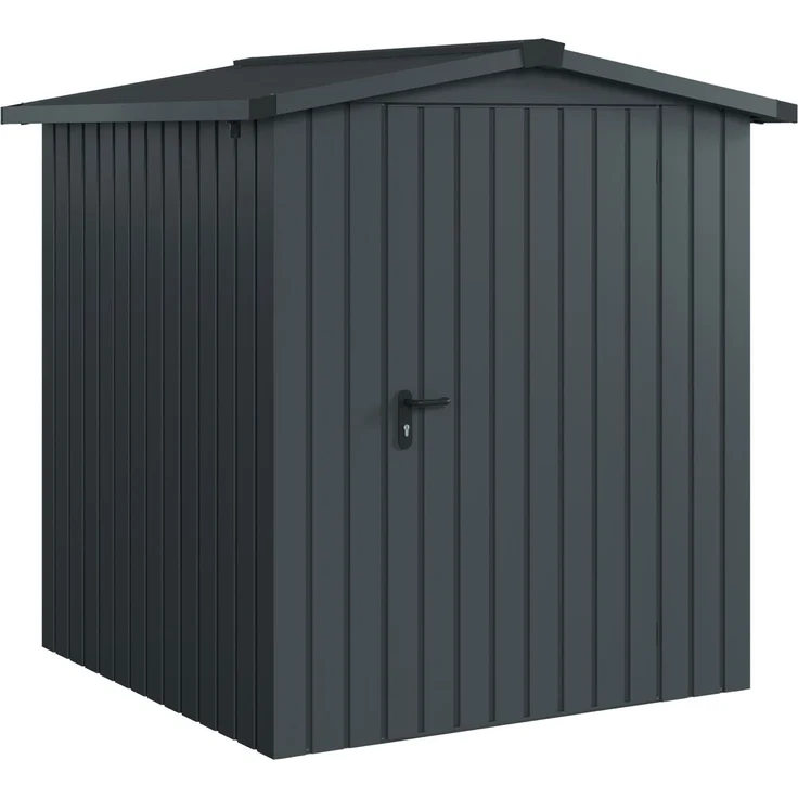 Hörmann Ecostar Metall-Gerätehaus "Euroline Trend" mit Satteldach ESD 2, anthrazitgrau, 166 x 166 cm,1-flüglige Tür – Bild 1