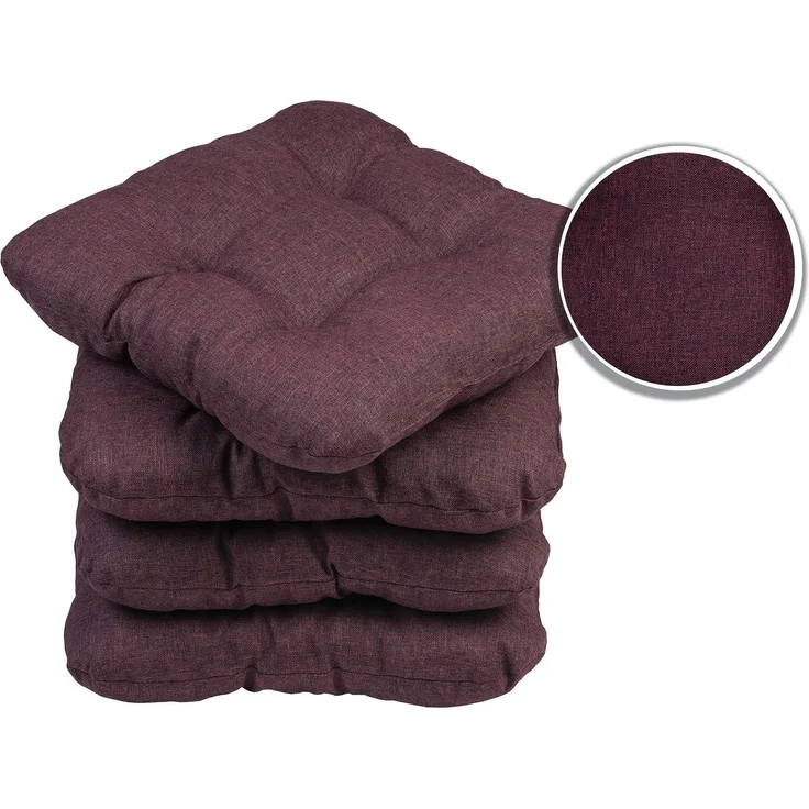sunnypillow Stuhlkissen 4er Set Stuhlkissen 40x40 cm Bequeme 8cm, Polsterauflage Auflage für Stühle / Bänke – Bild 1