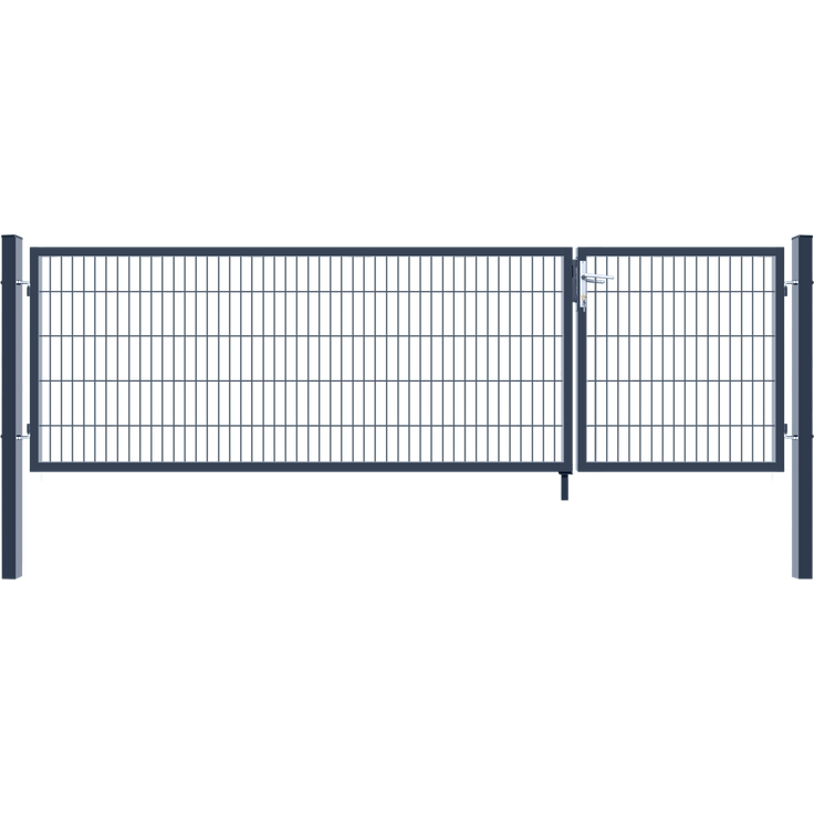 HOME DELUXE Doppelflügel Gartentor ADITUS - 100 x 350 cm Anthrazit – Bild 5