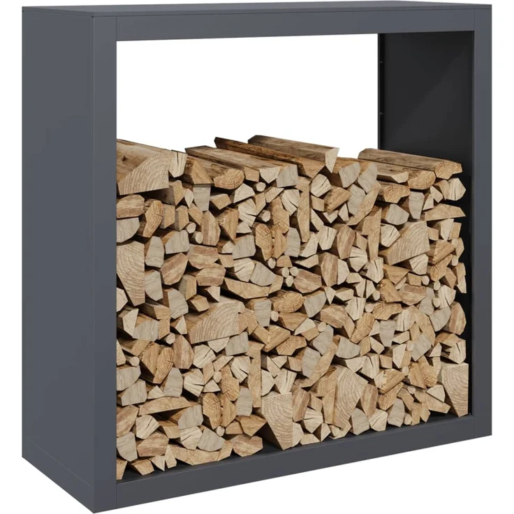 vidaXL Brennholzregal Anthrazit 100x40x100 cm Stahl 850970 – Bild 2
