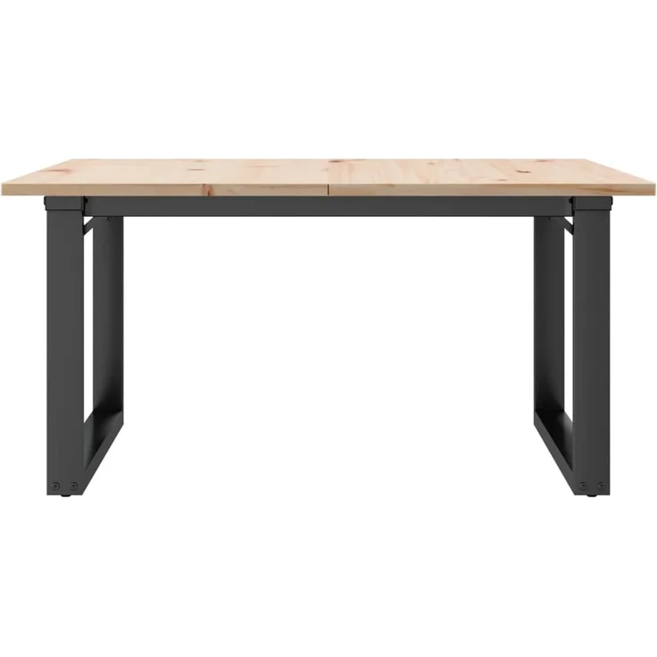 Couchtisch Sofatisch, O-Gestell 90 x 90 x 45 cm Massivholz Kiefer und Stahl d336e – Bild 4