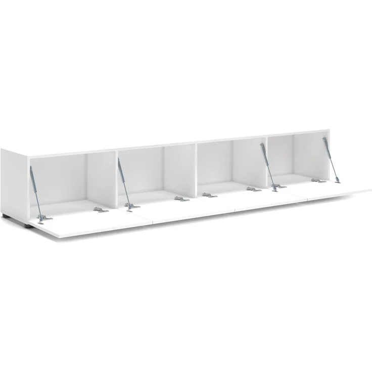 Lowboard >Mister< in weiss, Lack Hochglanz - 225x40x38cm (BxHxT) – Bild 3