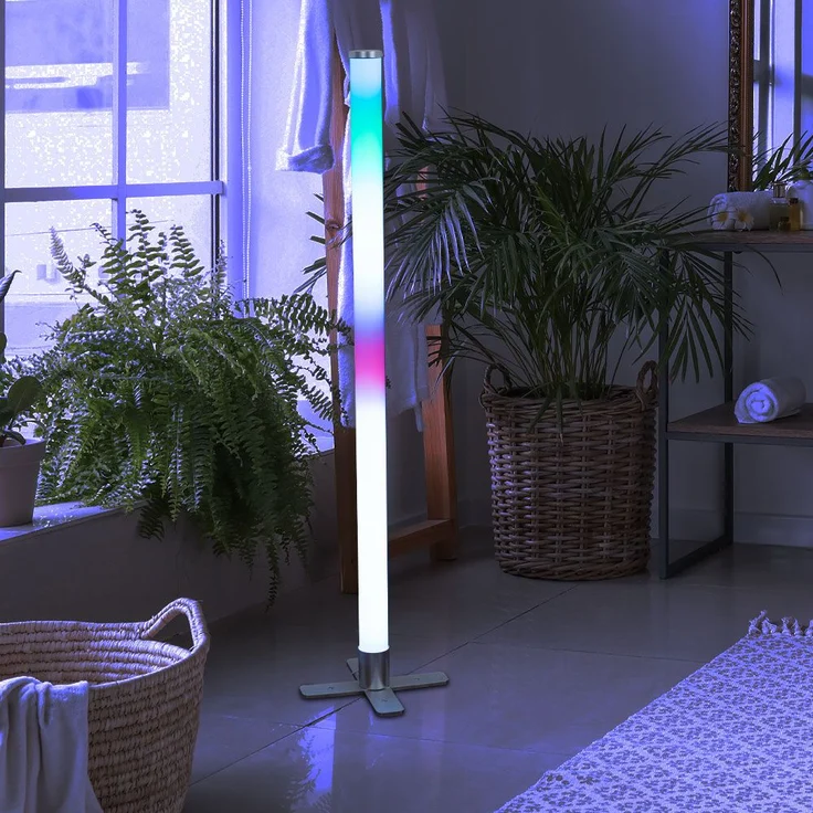 RGB LED Wand-/ Stehleuchte, Fernbedienung, viele Modi, H 103 cm – Bild 2
