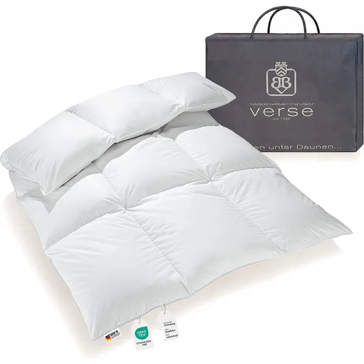 Extra warme 100% Winter Daunendecke Holsteiner Daunen 135x200 1380g