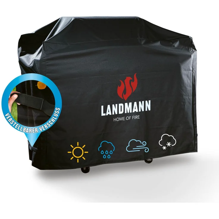 LANDMANN 'Premium' Wetterschutzhaube, Polyester schwarz, 145 x 60 x 120 cm – Bild 1