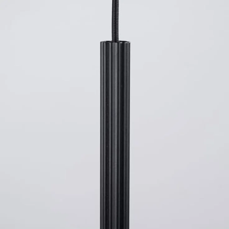 Sollux Lighting Pendelleuchte Arche 1, schwarze Pendelleuchte mit modernem Design und geripptem Stahlrohr, 120 cm Höhe – Bild 9