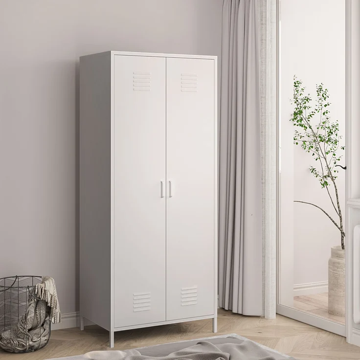 Kleiderschrank Seinäjoki 180x76x50 cm Weiß [en. casa] – Bild 1
